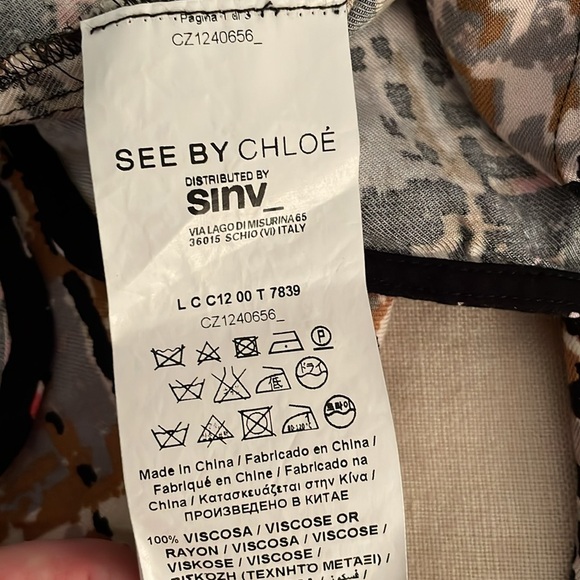 See by CHLOE blouse short top size US 8 vintage - Picture 6 of 10